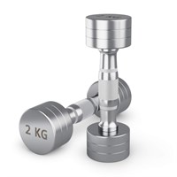 Гантель UNIX Fit PRO круглая хромированная 2 кг, 2 шт. msk25 unt_DBRND2PCEx2