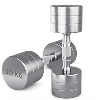 Гантель UNIX Fit PRO круглая хромированная 10 кг, 2 шт. msk25 unt_DBRND10PCEx2
