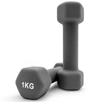 Гантель UNIX Fit неопреновая 1 кг Grey, 2 шт. msk25 unt_DBNEO1GYx2