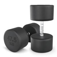 Гантель UNIX Fit PRO круглая обрезиненная 50 кг, 2 шт. msk25 unt_DBRND50PBKx2