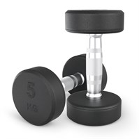Гантель UNIX Fit PRO круглая обрезиненная 5 кг, 2 шт. msk25 unt_DBRND5PBKx2