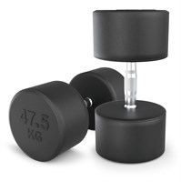 Гантель UNIX Fit PRO круглая обрезиненная 47,5 кг, 2 шт. msk25 unt_DBRND47_5PBKx2