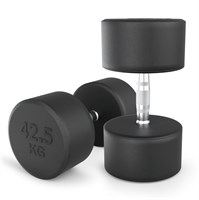 Гантель UNIX Fit PRO круглая обрезиненная 42,5 кг, 2 шт. msk25 unt_DBRND42_5PBKx2