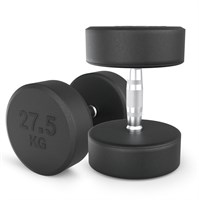 Гантель UNIX Fit PRO круглая обрезиненная 30 кг, 2 шт. msk25 unt_DBRND30PBKx2