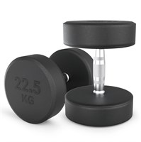 Гантель UNIX Fit PRO круглая обрезиненная 22,5 кг, 2 шт. msk25 unt_DBRND22_5PBKx2