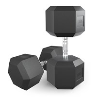 Гантель гексагональная UNIX Fit обрезиненная 50 кг, 2 шт. msk25 unt_DBHEX50x2