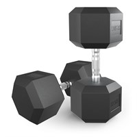 Гантель гексагональная UNIX Fit обрезиненная 32,5 кг, 2 шт. msk25 unt_DBHEX32_5x2