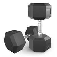 Гантель гексагональная UNIX Fit обрезиненная 27,5 кг, 2 шт. msk25 unt_DBHEX27_5x2