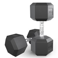 Гантель гексагональная UNIX Fit обрезиненная 22,5 кг, 2 шт. msk25 unt_DBHEX22_5x2