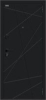 Дверь входная Bravo R Граффити-5/SBlack, Букле черное/Slate Art 205*96 Левое sp2510BR_033-2559