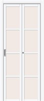 Межкомнатная складная дверь 200*35 два ДП, Твигги-11.3, White Silk / Magic Fog , ПЭТ sp2510BR_169-0363