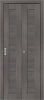 Межкомнатная складная дверь 200*40 два ДП, Браво-21, Grey Melinga , Эко Шпон sp2510BR_153-1426
