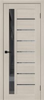 Межкомнатная  дверь Браво-27, Cream Melinga / Mirox Grey, Эко Шпон, 200*60 sp2510BR_153-7566
