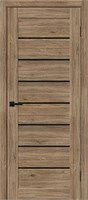Межкомнатная дверь 200*60, Браво-22, Original Oak / Black Shine , Эко Шпон sp2510BR_153-4384