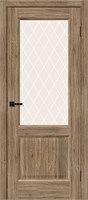 Межкомнатная дверь 200*70, Неоклассик-33, Original Oak / White Сrystal , Эко Шпон sp2510BR_153-1396