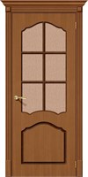 Межкомнатная  дверь Каролина, Ф-11 (Орех) / Риф., Шпон, 200*80 sp2510BR_003-0123