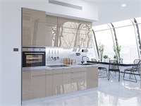 Кухонный гарнитур модульный Фьюжн-03 В*Ш*Г 2140*2600*600, фасад МДФ  Gallant, корпус  Белый, столешница  Кварц белый ms2510VVT_29439