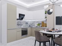 Кухонный гарнитур модульный Фьюжн-04 В*Ш*Г 2140*2500/1800*600, фасад МДФ  Silky Grey/Silky White, корпус  Белый, столешница  Снежный мрамор ms2510VVT_52445