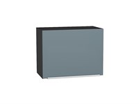 Шкаф верхний горизонтальный Фьюжн Graphite, Silky Blue, 460, 600 В*Ш*Г 458*600*318, фасад МДФ  Silky Blue, корпус  Graphite ms2510VVT_57221