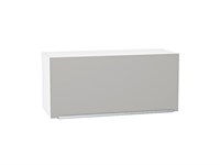 Шкаф верхний горизонтальный Фьюжн Белый, Silky Light Grey, 360, 800 В*Ш*Г 358*800*320, фасад МДФ  Silky Light Grey, корпус  Белый ms2510VVT_66552