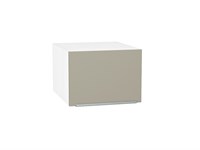 Шкаф верхний горизонтальный глубокий Фьюжн Белый, Silky Grey, 500 В*Ш*Г 358*500*576, фасад МДФ  Silky Grey, корпус  Белый ms2510VVT_51850