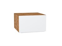 Шкаф верхний горизонтальный глубокий Фьюжн Дуб Вотан, Silky White, 600 В*Ш*Г 358*600*576, фасад МДФ  Silky White, корпус  Дуб Вотан ms2510VVT_60616