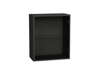 Шкаф верхний с 1-ой остекленной дверцей Graphite, Черный, 720, 600, Стекло В*Ш*Г 716*600*322, фасад Стекло  Черный, корпус  Graphite ms2510VVT_77747