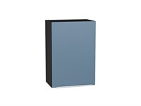 Шкаф верхний с 1-ой дверцей Фьюжн Graphite, Silky Blue, 720, 500 В*Ш*Г 716*500*320, фасад МДФ  Silky Blue, корпус  Graphite ms2510VVT_52028