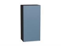 Шкаф верхний с 1-ой дверцей Фьюжн Graphite, Silky Blue, 920, 450 В*Ш*Г 920*450*320, фасад МДФ  Silky Blue, корпус  Graphite ms2510VVT_52032