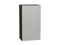 Шкаф верхний с 1-ой дверцей Фьюжн Graphite, Silky Light Grey, 920, 500 В*Ш*Г 920*500*320, фасад МДФ  Silky Light Grey, корпус  Graphite ms2510VVT_66608