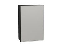 Шкаф верхний с 1-ой дверцей Фьюжн Graphite, Silky Light Grey, 920, 600 В*Ш*Г 920*600*320, фасад МДФ  Silky Light Grey, корпус  Graphite ms2510VVT_66609