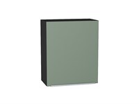 Шкаф верхний с 1-ой дверцей Фьюжн Graphite, Silky Mint, 720, 600 В*Ш*Г 716*600*320, фасад МДФ  Silky Mint, корпус  Graphite ms2510VVT_52011