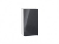 Шкаф верхний с 1-ой дверцей Фьюжн Белый, Anthracite, 720, 400 В*Ш*Г 716*400*320, фасад МДФ  Anthracite, корпус  Белый ms2510VVT_36762