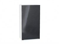 Шкаф верхний с 1-ой дверцей Фьюжн Белый, Anthracite, 920, 500 В*Ш*Г 920*500*320, фасад МДФ  Anthracite, корпус  Белый ms2510VVT_45077