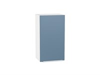 Шкаф верхний с 1-ой дверцей Фьюжн Белый, Silky Blue, 720, 400 В*Ш*Г 716*400*320, фасад МДФ  Silky Blue, корпус  Белый ms2510VVT_52017