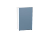 Шкаф верхний с 1-ой дверцей Фьюжн Белый, Silky Blue, 720, 450 В*Ш*Г 716*450*320, фасад МДФ  Silky Blue, корпус  Белый ms2510VVT_52018