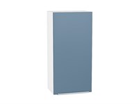 Шкаф верхний с 1-ой дверцей Фьюжн Белый, Silky Blue, 920, 450 В*Ш*Г 920*450*320, фасад МДФ  Silky Blue, корпус  Белый ms2510VVT_52023