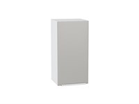 Шкаф верхний с 1-ой дверцей Фьюжн Белый, Silky Light Grey, 720, 350 В*Ш*Г 716*350*320, фасад МДФ  Silky Light Grey, корпус  Белый ms2510VVT_66575