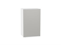 Шкаф верхний с 1-ой дверцей Фьюжн Белый, Silky Light Grey, 720, 450 В*Ш*Г 716*450*320, фасад МДФ  Silky Light Grey, корпус  Белый ms2510VVT_66577