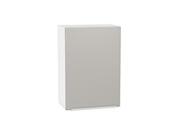 Шкаф верхний с 1-ой дверцей Фьюжн Белый, Silky Light Grey, 720, 500 В*Ш*Г 716*500*320, фасад МДФ  Silky Light Grey, корпус  Белый ms2510VVT_66578
