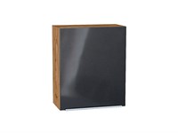 Шкаф верхний с 1-ой дверцей Фьюжн Дуб Вотан, Anthracite, 720, 600 В*Ш*Г 716*600*320, фасад МДФ  Anthracite, корпус  Дуб Вотан ms2510VVT_60803