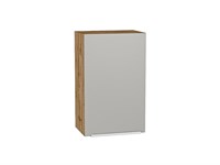 Шкаф верхний с 1-ой дверцей Фьюжн Дуб Вотан, Silky Light Grey, 720, 450 В*Ш*Г 716*450*320, фасад МДФ  Silky Light Grey, корпус  Дуб Вотан ms2510VVT_66589