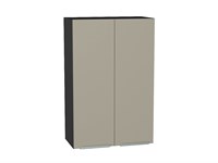 Шкаф верхний с 2-мя дверцами Фьюжн Graphite, Silky Grey, 920, 600 В*Ш*Г 920*600*320, фасад МДФ  Silky Grey, корпус  Graphite ms2510VVT_52053