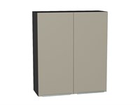 Шкаф верхний с 2-мя дверцами Фьюжн Graphite, Silky Grey, 920, 800 В*Ш*Г 920*800*320, фасад МДФ  Silky Grey, корпус  Graphite ms2510VVT_52054