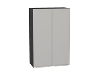 Шкаф верхний с 2-мя дверцами Фьюжн Graphite, Silky Light Grey, 920, 600 В*Ш*Г 920*600*320, фасад МДФ  Silky Light Grey, корпус  Graphite ms2510VVT_66621