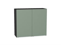 Шкаф верхний с 2-мя дверцами Фьюжн Graphite, Silky Mint, 720, 800 В*Ш*Г 716*800*320, фасад МДФ  Silky Mint, корпус  Graphite ms2510VVT_52058