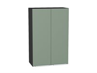 Шкаф верхний с 2-мя дверцами Фьюжн Graphite, Silky Mint, 920, 600 В*Ш*Г 920*600*320, фасад МДФ  Silky Mint, корпус  Graphite ms2510VVT_52059