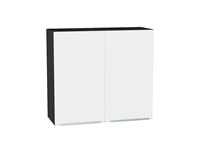 Шкаф верхний с 2-мя дверцами Фьюжн Graphite, Silky White, 720, 800 В*Ш*Г 716*800*320, фасад МДФ  Silky White, корпус  Graphite ms2510VVT_52046