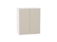 Шкаф верхний с 2-мя дверцами Фьюжн Белый, Cream Silk, 720, 600 В*Ш*Г 716*600*320, фасад МДФ  Cream Silk, корпус  Белый ms2510VVT_71903