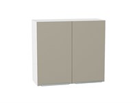 Шкаф верхний с 2-мя дверцами Фьюжн Белый, Silky Grey, 720, 800 В*Ш*Г 716*800*320, фасад МДФ  Silky Grey, корпус  Белый ms2510VVT_52049